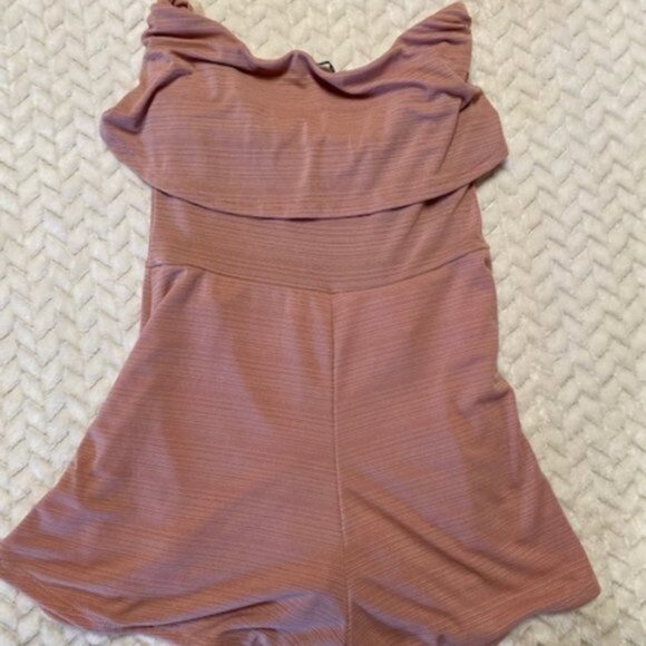 Fashion Nova Womens Dark Rose Romper Summer Shorts - Picture 4 of 7